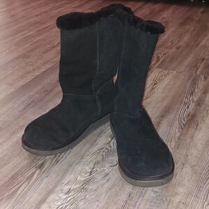 Koolaburra By UGG Women's Kinslei Tall Boot Black Suede Sz 10  EUC
